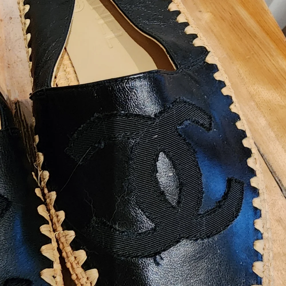 Chanel Black and Tan Espadrilles - Picture 3 of 5